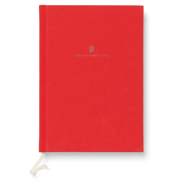 Graf von Faber-Castell, carnet, A5 avec couverture en lin, India Red