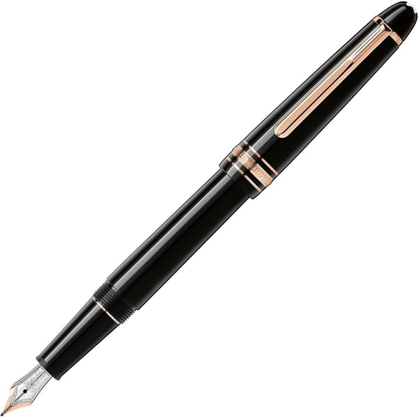 Montblanc, stylo plume Meisterstück, 145 Classique plaqué or rose, plume 14 carats, noir