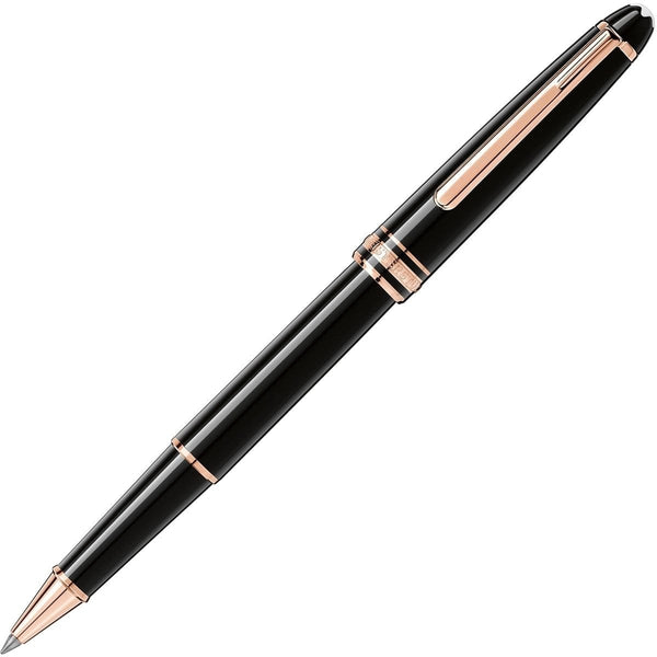 Montblanc, roller Meisterstück, Classique plaqué or rose, noir