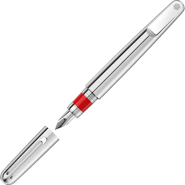 Montblanc, Stylo Plume M RED Signature, Plume Or 14K, argent
