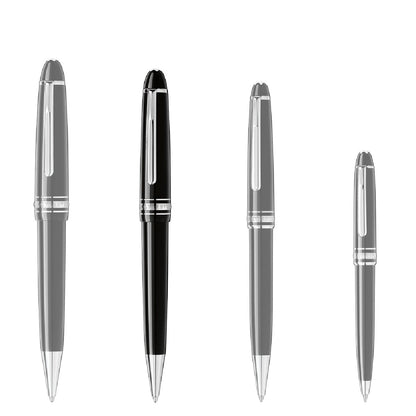 Montblanc, Kugelschreiber Meisterstück Midsize Platin plattiert, Schwarz-5