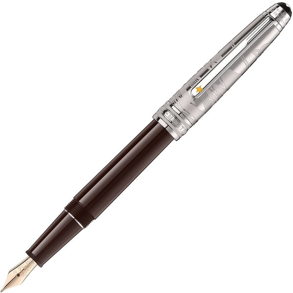 Montblanc, Stylo-plume Meisterstück Le Petit Prince, 145 Doué Classique, plume en or 18 carats, marron foncé