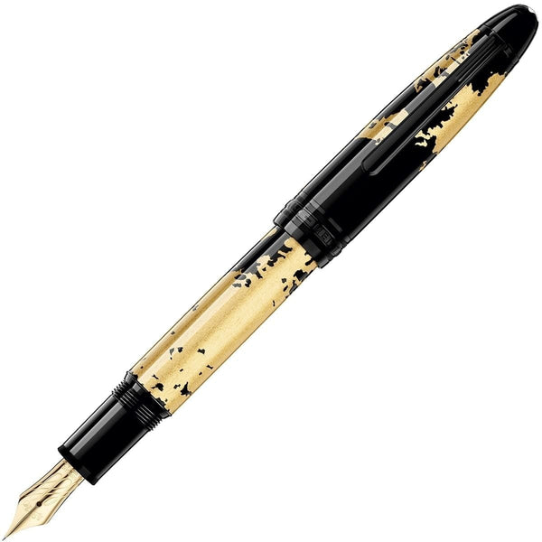 Montblanc, stylo plume Meisterstück Calligraphie, Solitaire avec plume flexible, plume 18 carats, noir