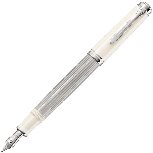 Pelikan, penna stilografica, Souverän M405, argento-bianco