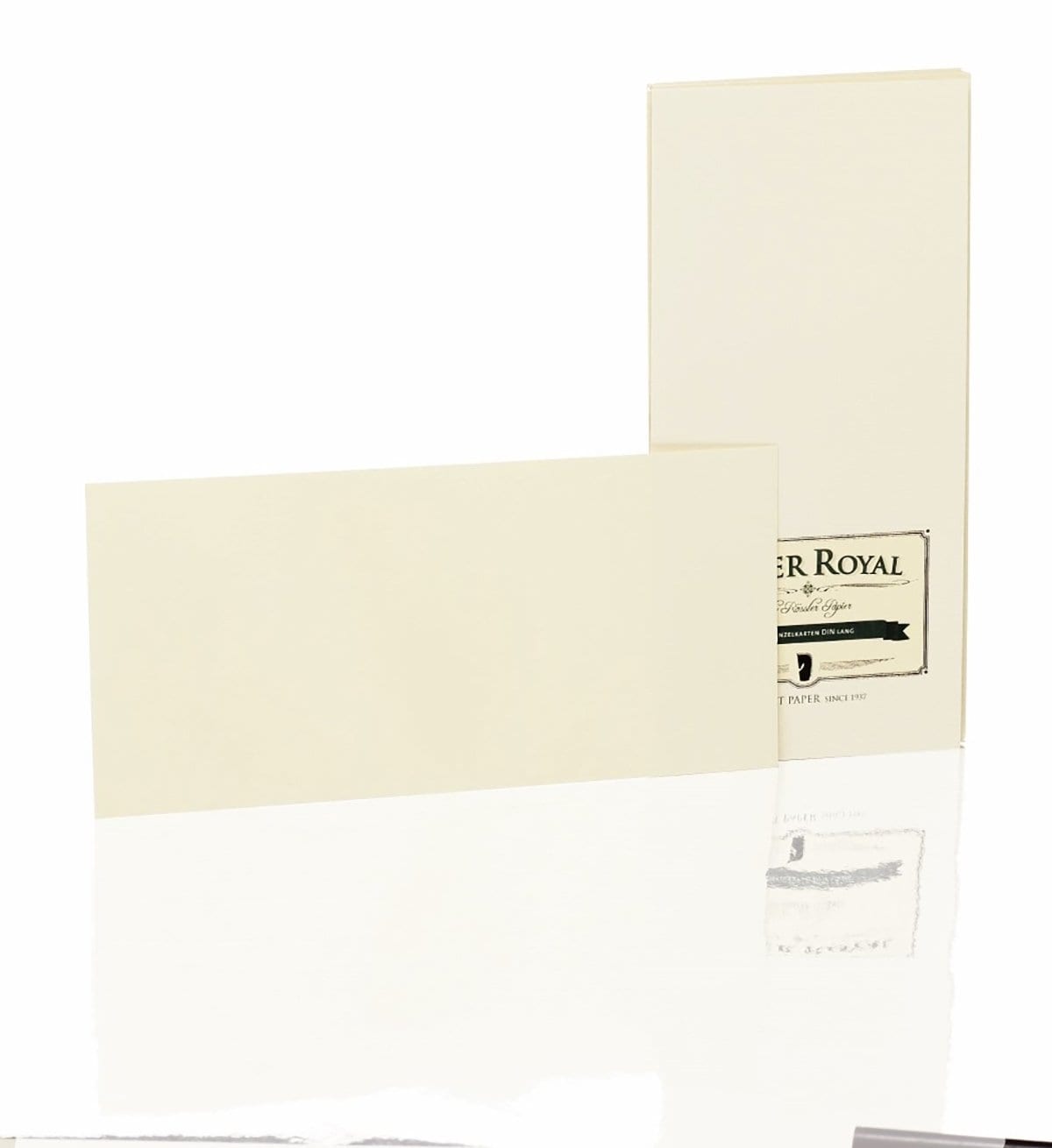 Rössler, Briefkarten, Paper Royal, DL, 20, chamois gerippt, Einzelkarten-1
