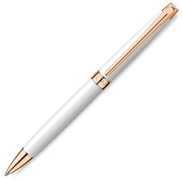 Caran d'Ache, Stylo bille Léman, Or rose, Blanc