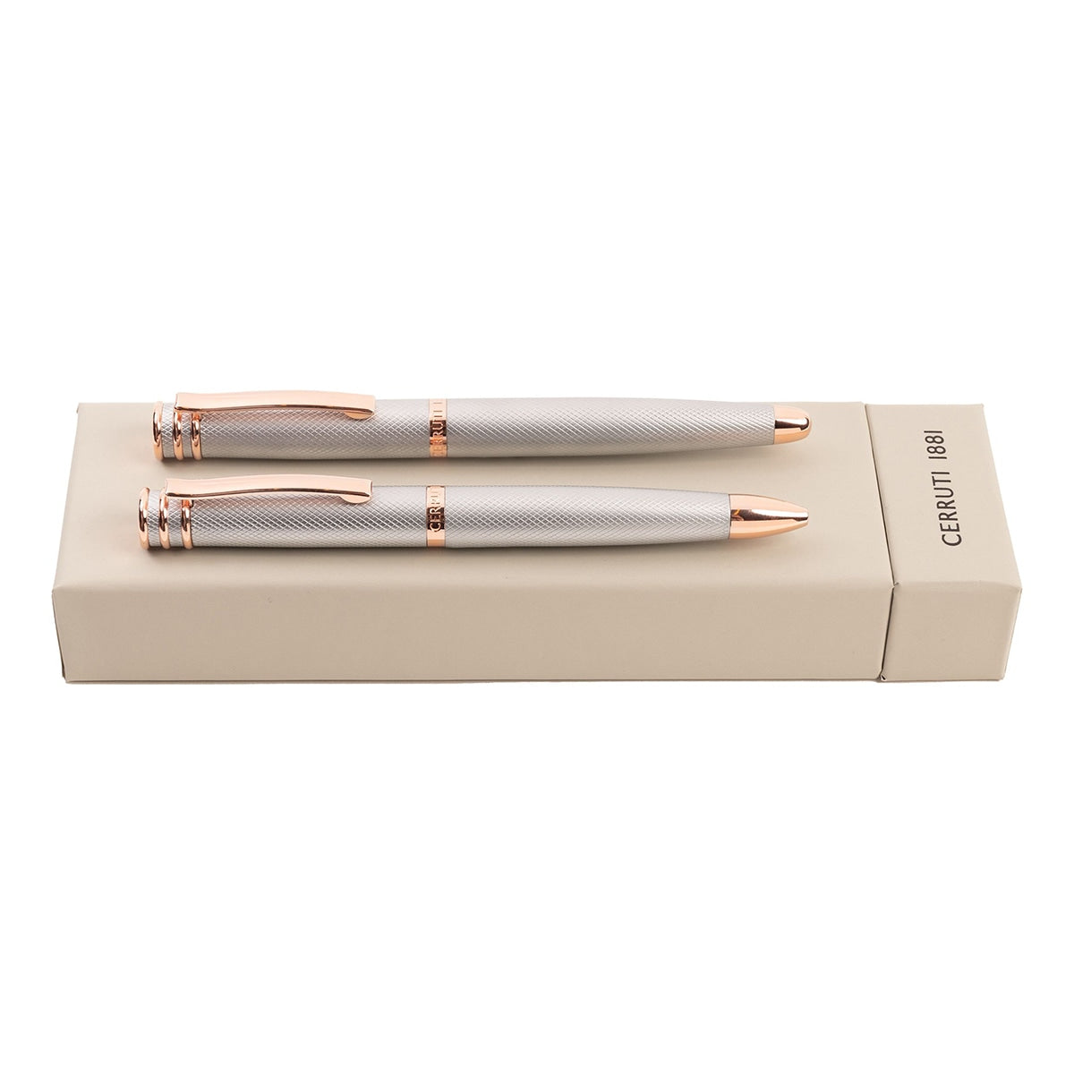 Cerruti 1881 Kugelschreiber / Tintenroller Austin Diamond Chrom/Rose-1
