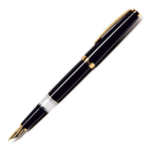Cleo Skribent, Füller, Classic, Kolbensystem, Gold, Schwarz-1