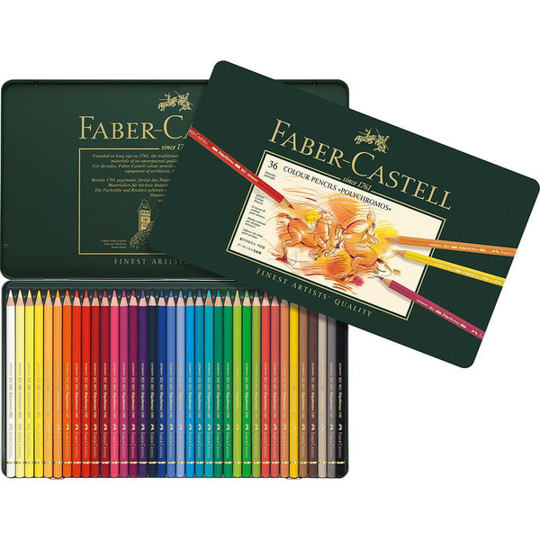 Faber-Castell, matita colorata Polychromos, 36 matite in astuccio di metallo