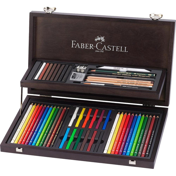 Faber-Castell, Matita colorata Art & Graphic, Valigetta in legno Compendium