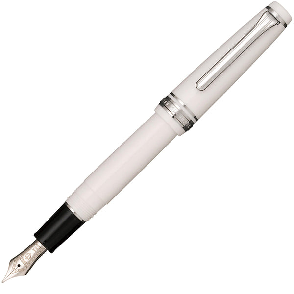 Sailor, penna stilografica Pro Gear Slim, argento, pennino 14K, bianco