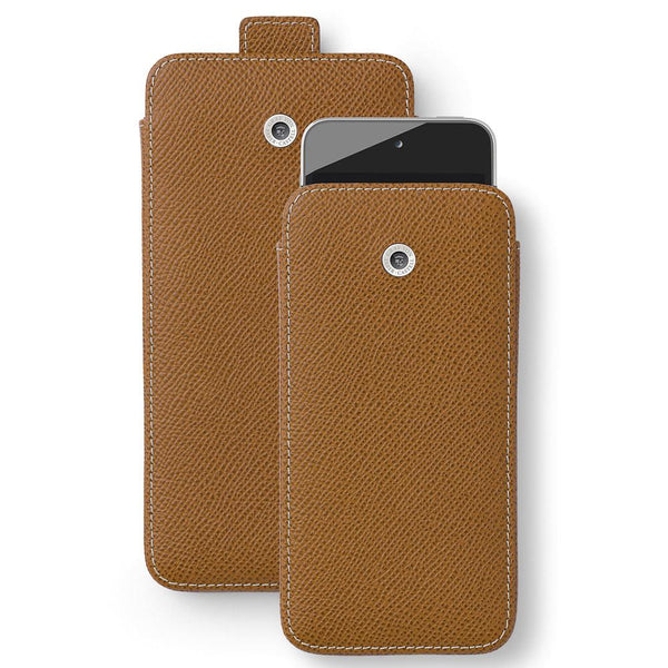 Graf von Faber-Castell, Étuis pour téléphones portables, grainé, cognac