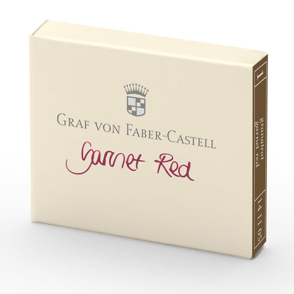 Graf von Faber-Castell, Tintenpatronen, 6x in Faltschachtel, Garnet Red-1