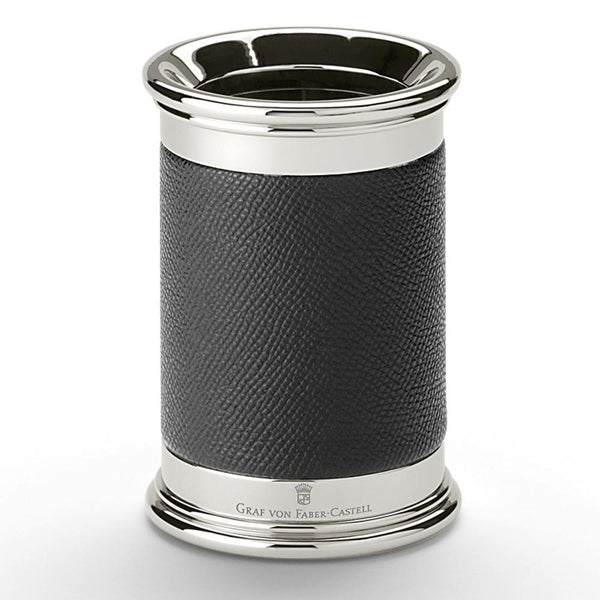 Graf von Faber-Castell, Stiftehalter Epsom, mit Lederummantelung, schwarz