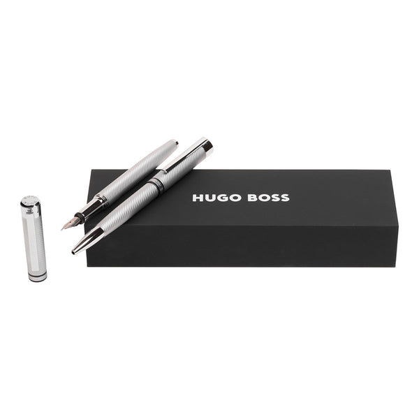 HUGO BOSS, set di scrittura Filament, cromo