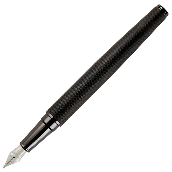 HUGO BOSS, Stylo plume Loop Diamond, noir