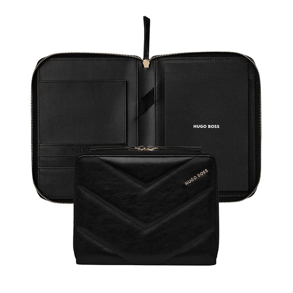 HUGO BOSS, Schreibmappe Triga, A5, schwarz