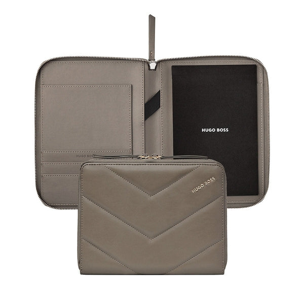 HUGO BOSS, Schreibmappe Triga, A5, Taupe