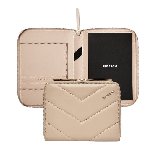 HUGO BOSS, Schreibmappe Triga, A5, beige