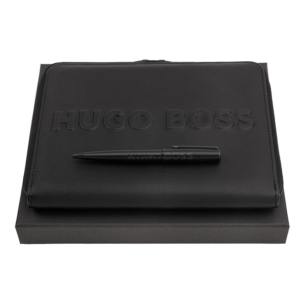 HUGO BOSS, Set di scrittura Label, A5, nero