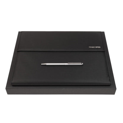 HUGO BOSS Kugelschreiber / Notizbuch Set A4 silber-1