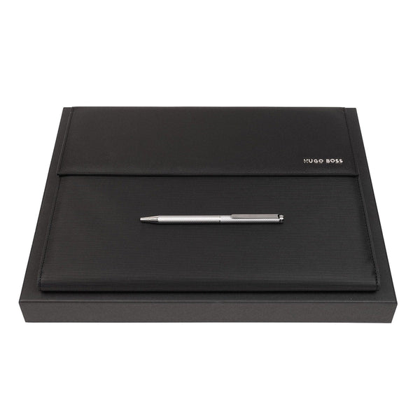 HUGO BOSS, set di scrittura, A4, argento