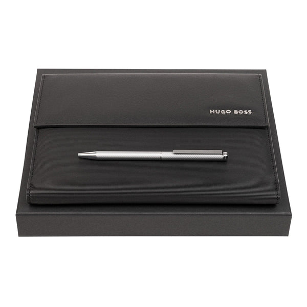HUGO BOSS, set di scrittura, A5, argento