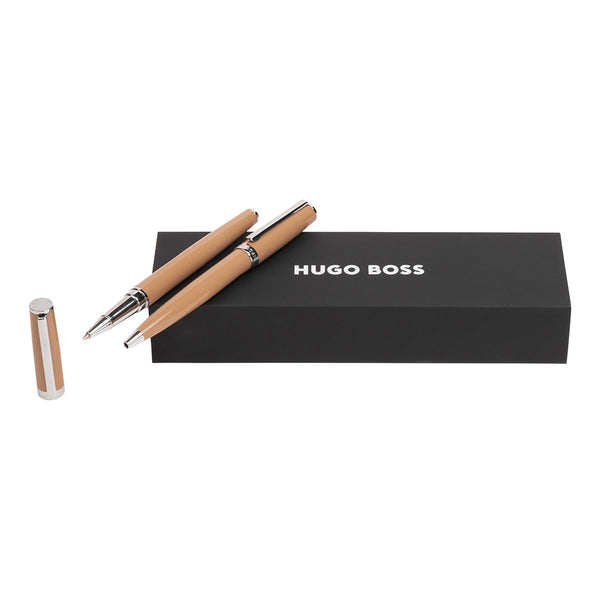 HUGO BOSS, set di scrittura Gear Icon, color cammello