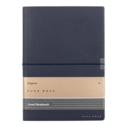 HUGO BOSS, Notizbuch Elegance Storyline, A5 liniert weiss, dunkelblau-2