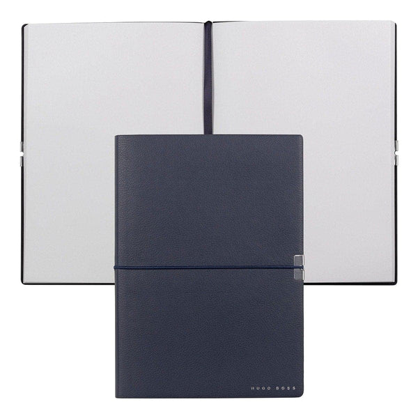 HUGO BOSS, Carnet Elegance Storyline, A5 vierge blanc, bleu foncé