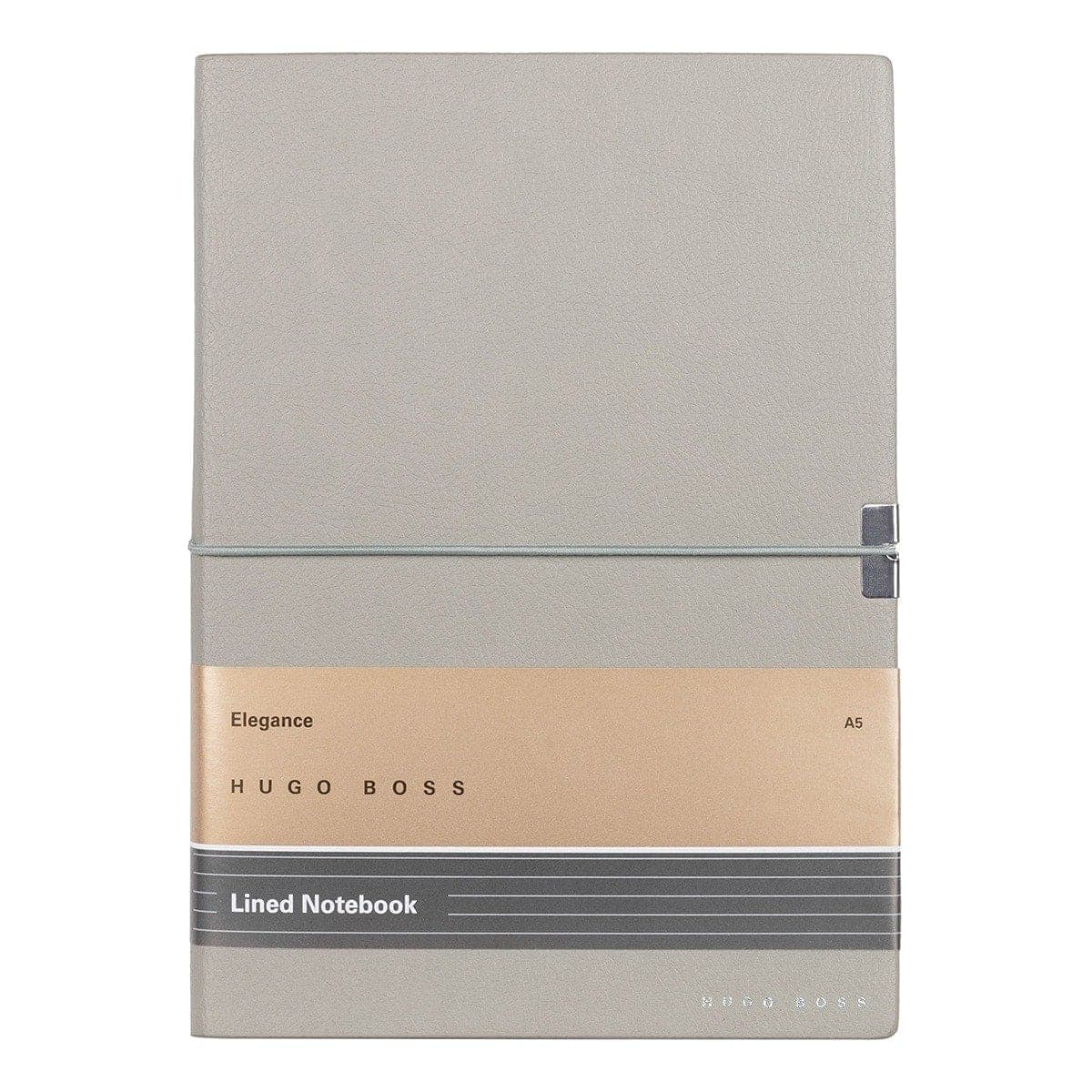 HUGO BOSS, Notizbuch Elegance Storyline, A5 liniert weiss, grau-2