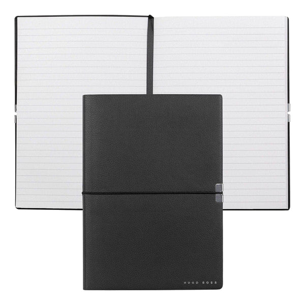 HUGO BOSS, Carnet Elegance Storyline, A5 ligné blanc, noir