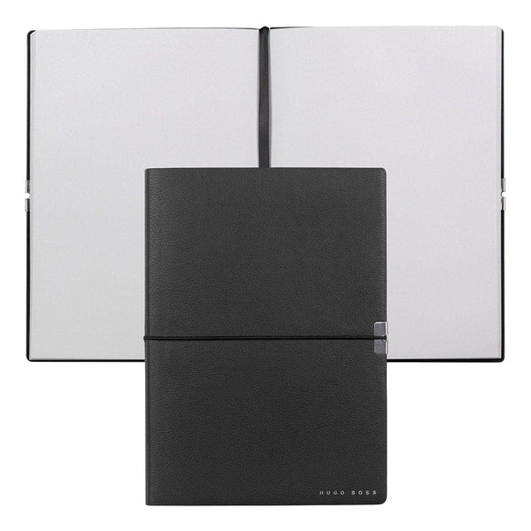 HUGO BOSS, Notizbuch Elegance Storyline, A5 blanko weiss, schwarz