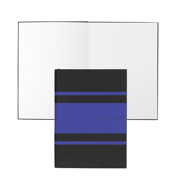 HUGO BOSS, taccuino Essential Gear, A5 puntinato bianco, blu
