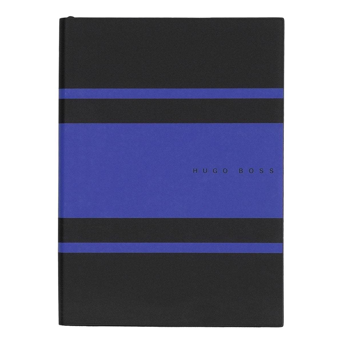 HUGO BOSS, Notizbuch Essential Gear, A5 dotted weiss, blau-3