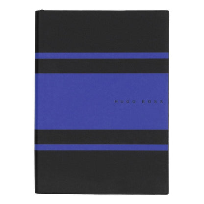 HUGO BOSS, Notizbuch Essential Gear, A5 liniert weiss, blau-3