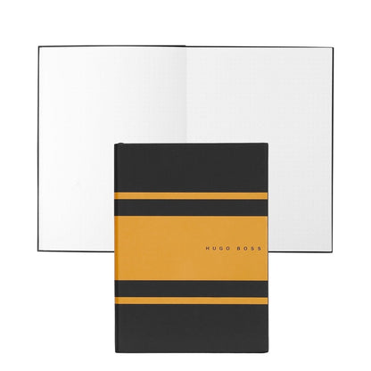 HUGO BOSS, Notizbuch Essential Gear, A5 dotted weiss, gelb-1