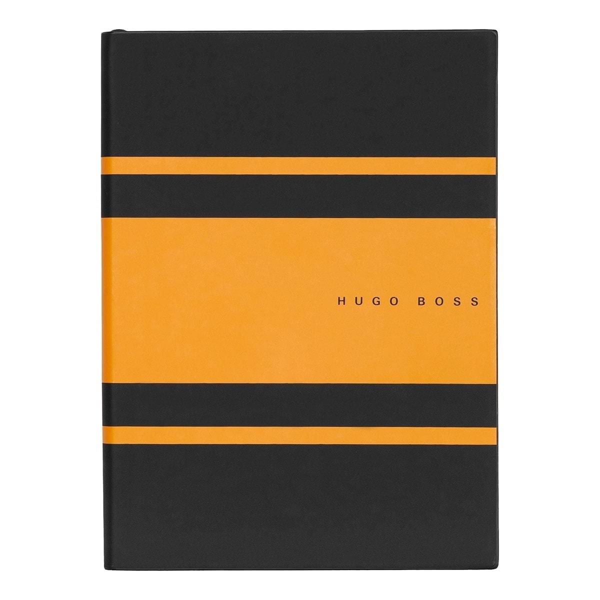 HUGO BOSS, Notizbuch Essential Gear, A5 liniert weiss, gelb-3