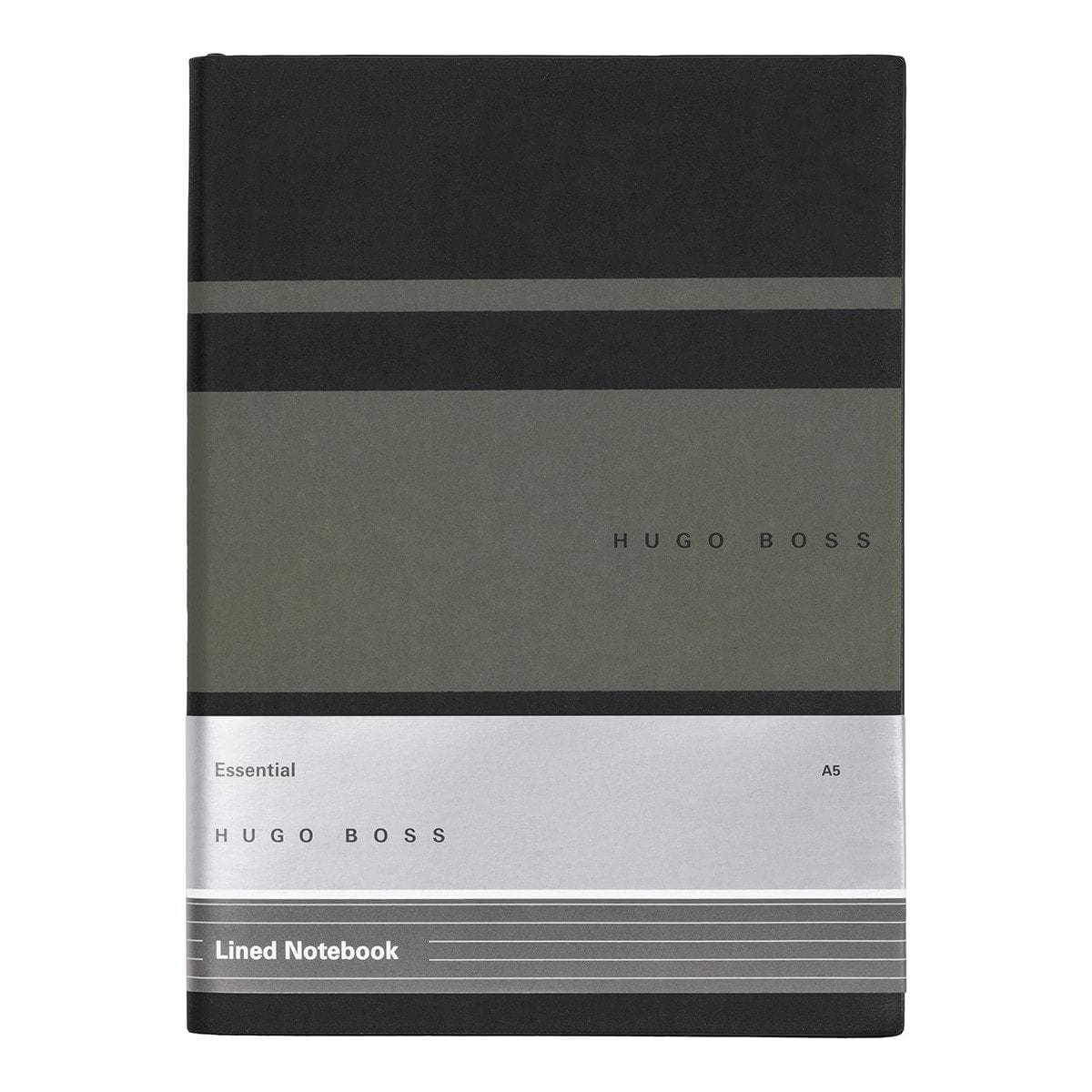 HUGO BOSS, Notizbuch Essential Gear, A5 liniert weiss, khaki-2