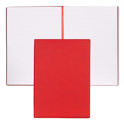 HUGO BOSS, Notizbuch Essential Storyline, A5 liniert weiss, rot-1