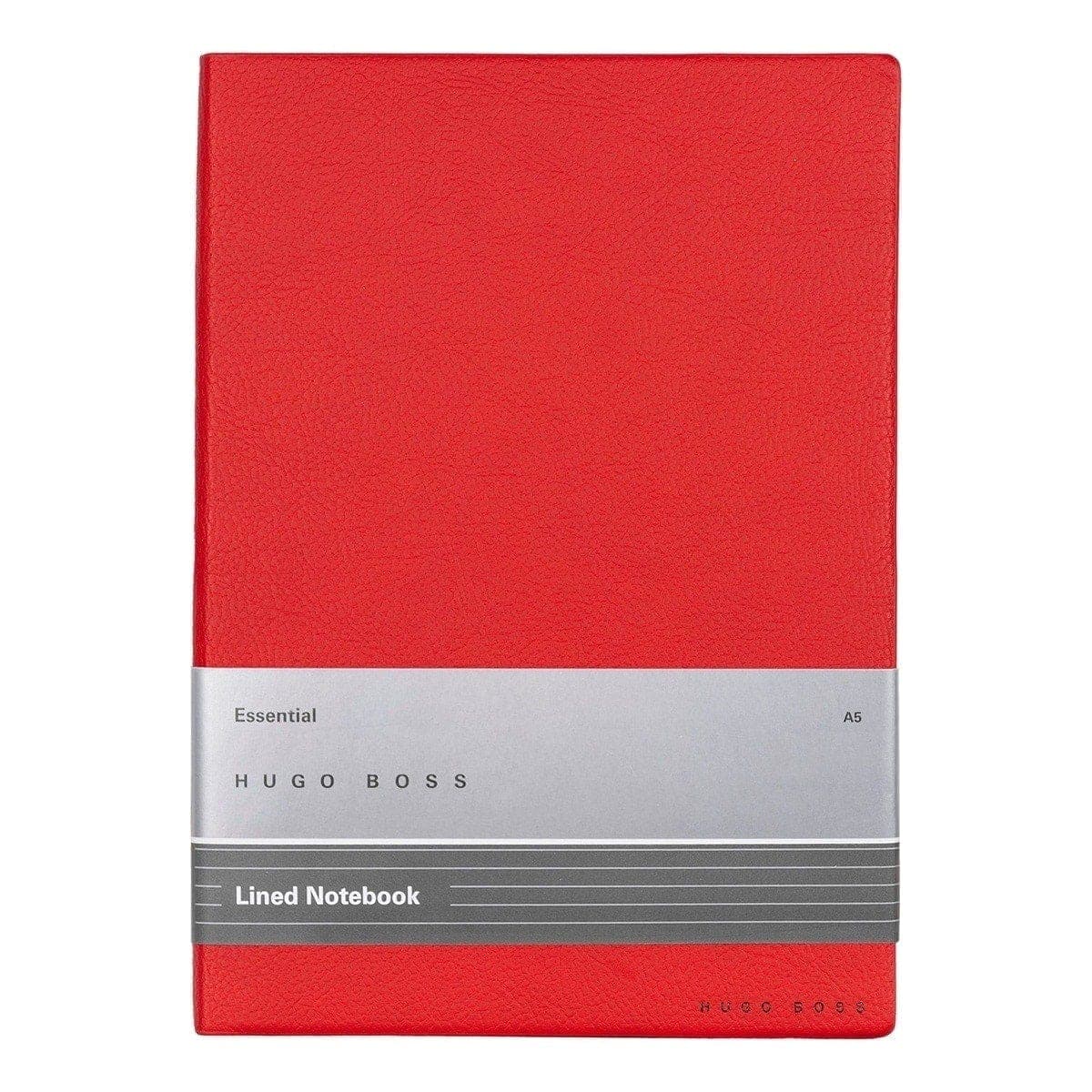 HUGO BOSS, Notizbuch Essential Storyline, A5 liniert weiss, rot-2