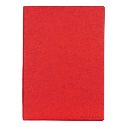 HUGO BOSS, Notizbuch Essential Storyline, A5 liniert weiss, rot-3