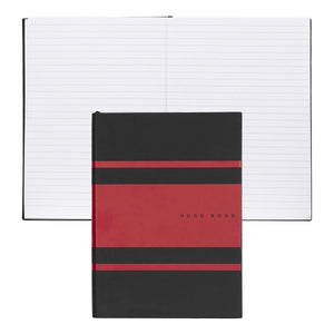 HUGO BOSS, Notizbuch Essential Gear, A5 liniert weiss, rot-1