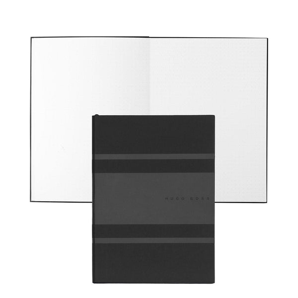 HUGO BOSS, Carnet Essential Gear, A5 points blancs, noir