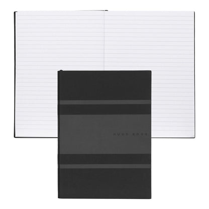 HUGO BOSS, Notizbuch Essential Gear, A5 liniert weiss, schwarz-1