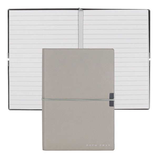 HUGO BOSS, Carnet de notes Elegance Storyline, A6 ligné blanc, gris