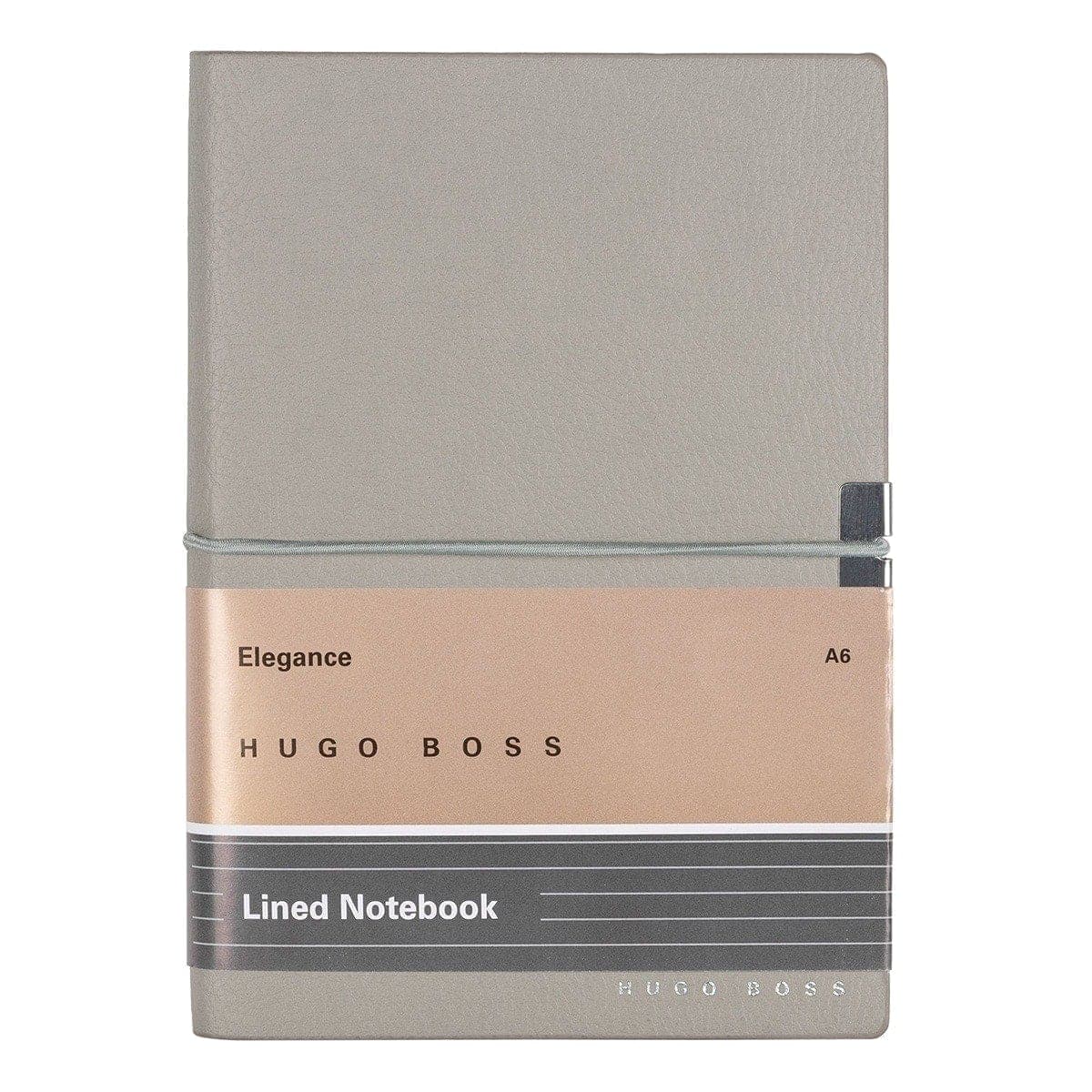 HUGO BOSS, Notizbuch Elegance Storyline, A6 liniert weiss, grau-2