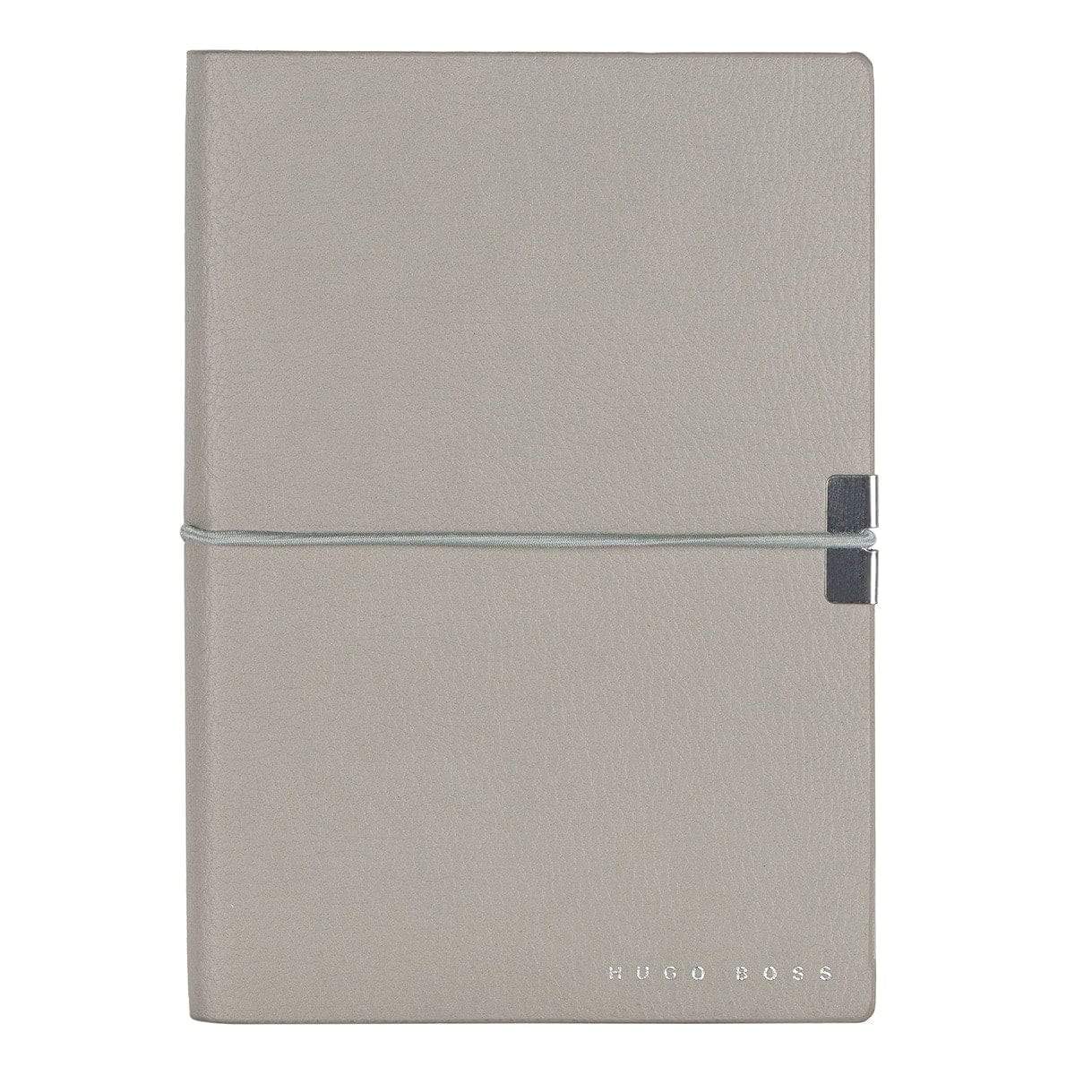 HUGO BOSS, Notizbuch Elegance Storyline, A6 blanko weiss, grau-3