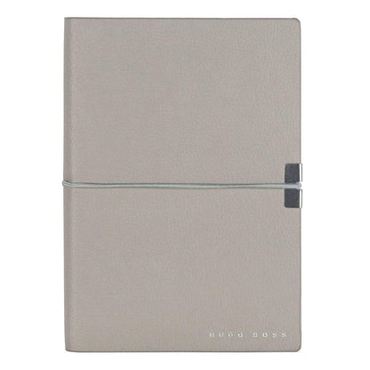 HUGO BOSS, Notizbuch Elegance Storyline, A6 blanko weiss, grau-3