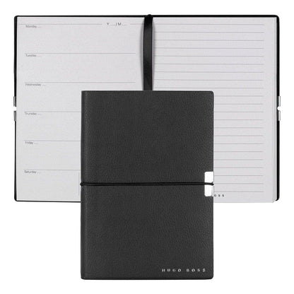 HUGO BOSS, Notizbuch Elegance Storyline, A6 agenda weiss, schwarz-1